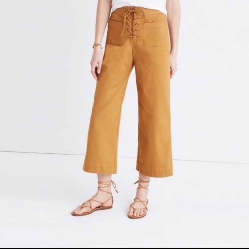 Madewell Wide Leg lace Front culottes